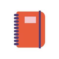 cuaderno escolar estilo plano vector