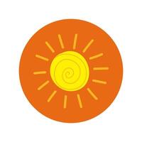 summer sun block and flat style icon vector