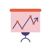 paperboard with infographic statistics flat style vector