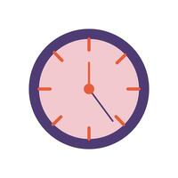 time clock flat style vector