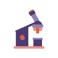 microscope laboratory flat style vector