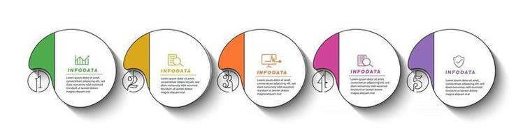 elementos de diseño de infografías de negocios infochart moderno marketing gráfico y gráficos diagramas de barras vector