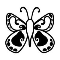 beautiful butterfly insect line style icon vector