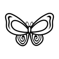 beautiful butterfly insect line style icon vector