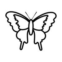 beautiful butterfly insect line style icon vector