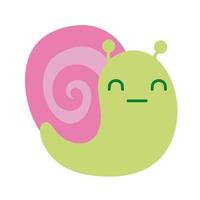 cute snail spring animal flat style vector