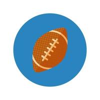 football american sport balloon block and flat style vector