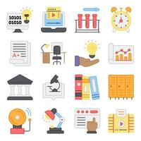 Pack of Binary Idea Flat Icons vector