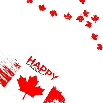 Beautiful red canada day happy frame
