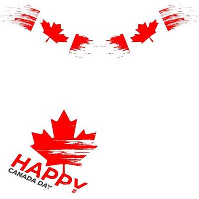 Happy canada day frame beautiful transparent background