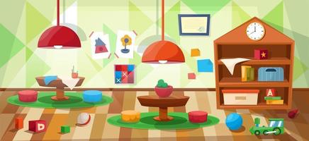 Kindergarten class without children vector interior