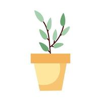 house plant hand draw style vector