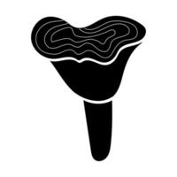 fungus plant paxillus involutus silhouette style icon vector