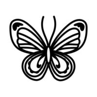 beautiful butterfly insect line style icon vector