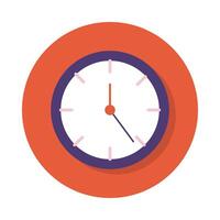 time clock block and flat style vector