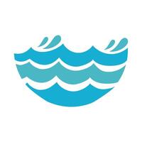 ocean water flat style icon vector