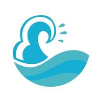 water wave ocean flat style icon vector