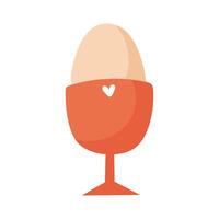 boiled egg hand draw style vector