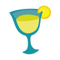 fresh tropical cocktail hand draw style vector