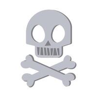 skull and bones hand draw style vector