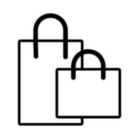 shopping bags line style icon vector