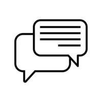 speech bubbles line style icon vector