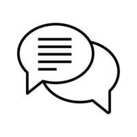 speech bubbles line style icon vector