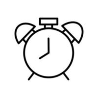 icono de estilo de línea de reloj de alarma vector