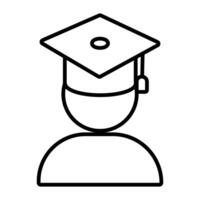 student graduated line style icon vector