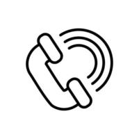 icono de estilo de línea de llamada de servicio telefónico vector