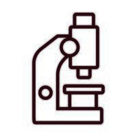 icono de estilo de línea de laboratorio de microscopio vector