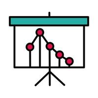 statistics infographic in paperboard line and fill style vector