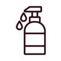 icono de línea de botella de jabón antibacteriano vector