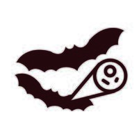 bats flying with covid19 virus particle line style vector