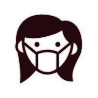 woman using face mask line style icon vector