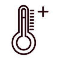 thermometer temperature measure line style vector