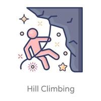 Hill Climbing Avatar vector