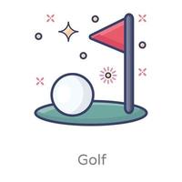 Trendy Golf ball vector