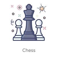 Trendy Chess Pawn vector