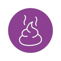 poop pile line style icon vector
