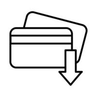 icono de estilo de línea de tarjetas de crédito vector