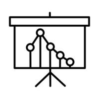 Infografía de estadísticas en estilo de línea de cartón. vector