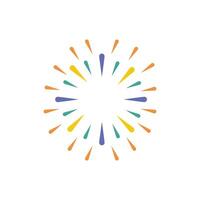 fireworks explosion splash isolated icon vector