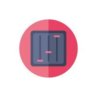 control panel audio isolated icon vector