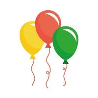 balloons helium floating isolated icon vector