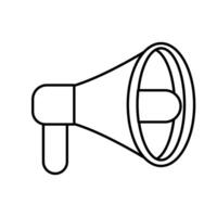 megaphone sound device line style icon vector