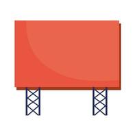 billboard banner publicity isolated icon vector
