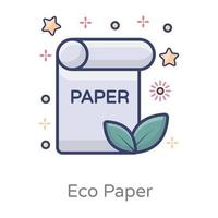 Eco Paper with leaves vector