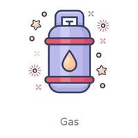 Natural gas cylinder vector