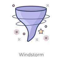 Windstorm rotating air vector